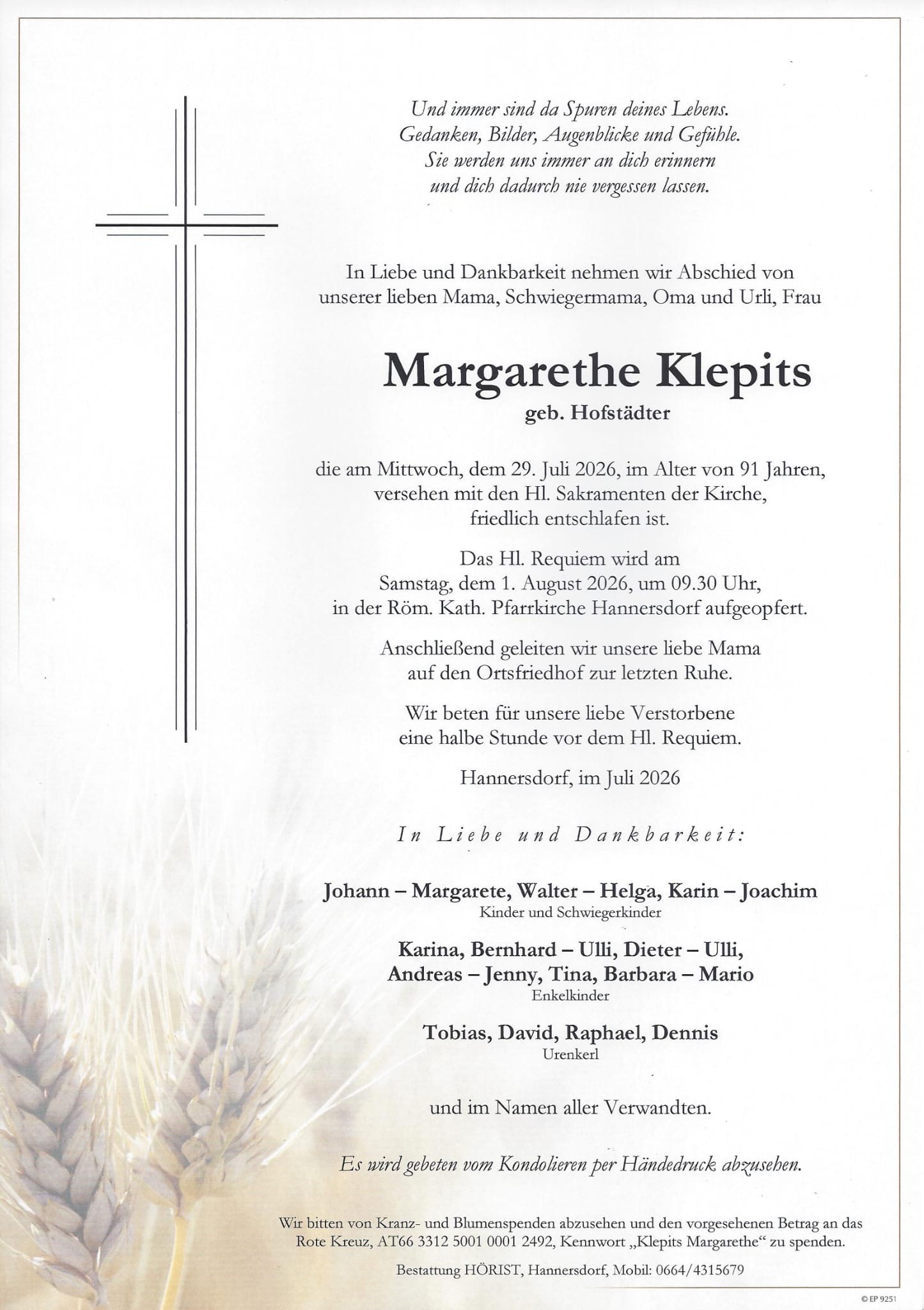Parte Margarethe Klepits