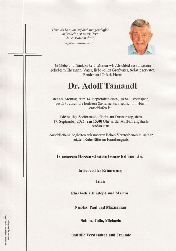 Parte Dr. Adolf Tamandl