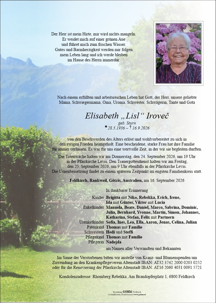 Parte Elisabeth "Lisl" Iroveč