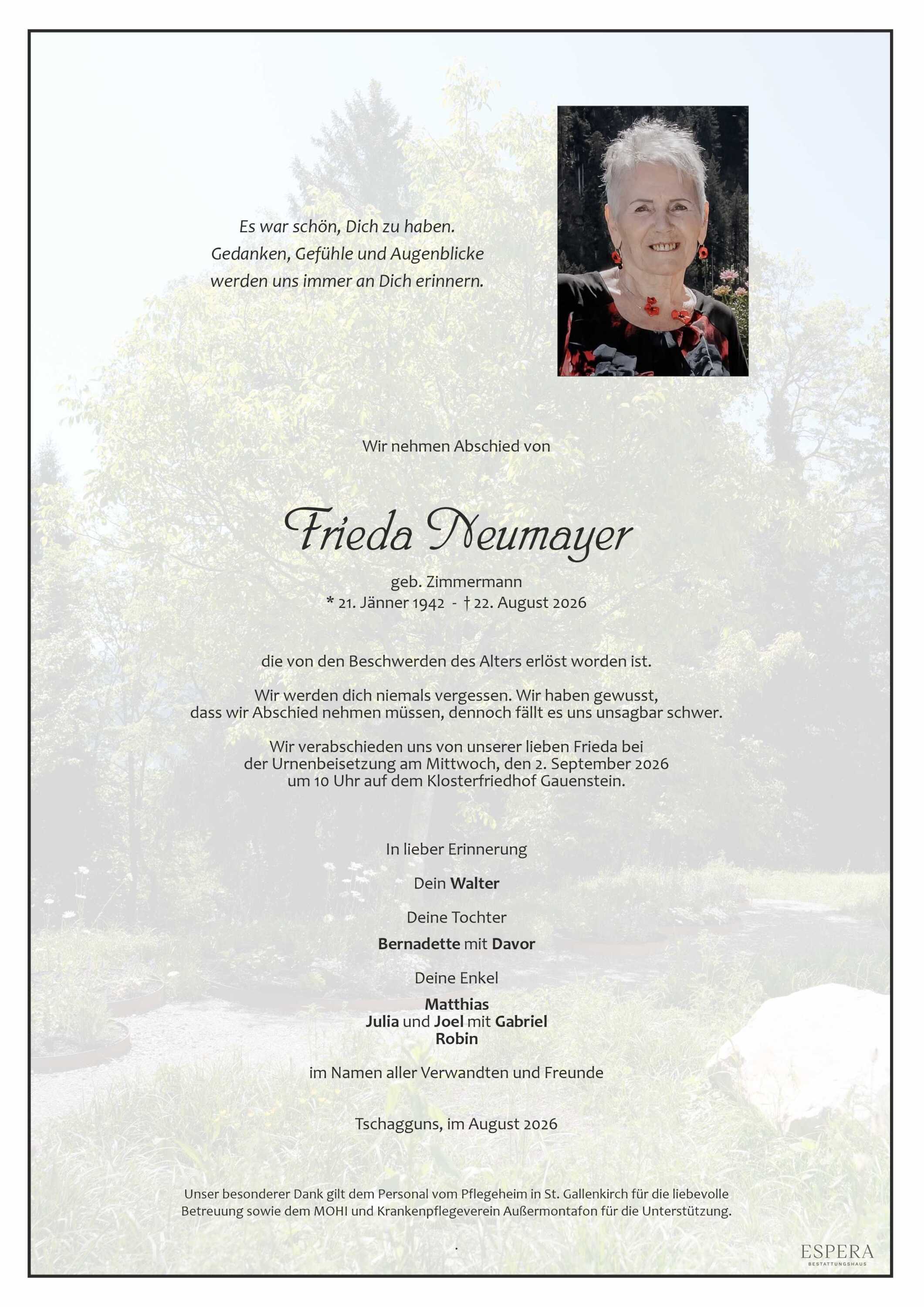 Parte Frieda Neumayer