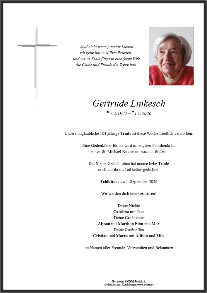 Parte Gertrude Linkesch