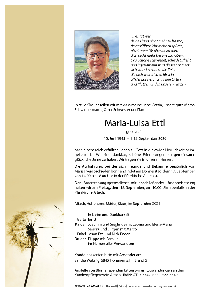 Parte Maria-Luisa Ettl