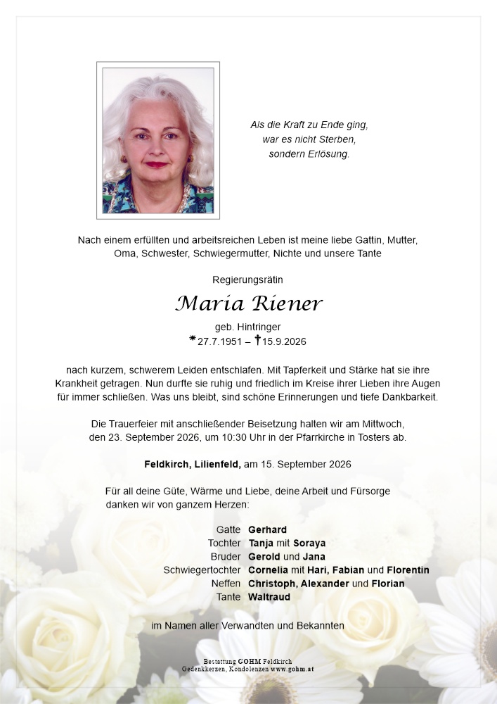 Parte Maria Riener