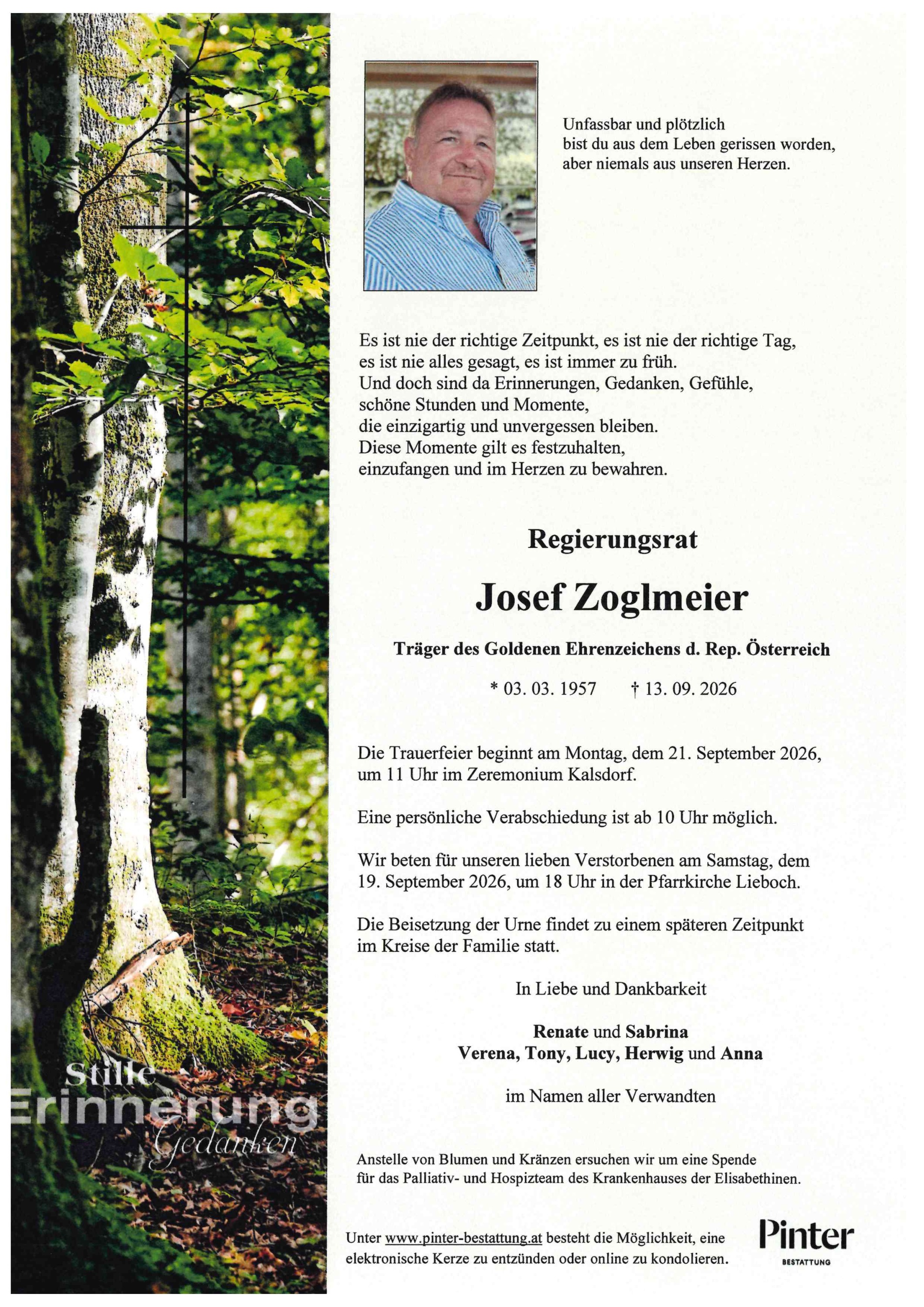 Parte Regierungsrat Josef Zoglmeier